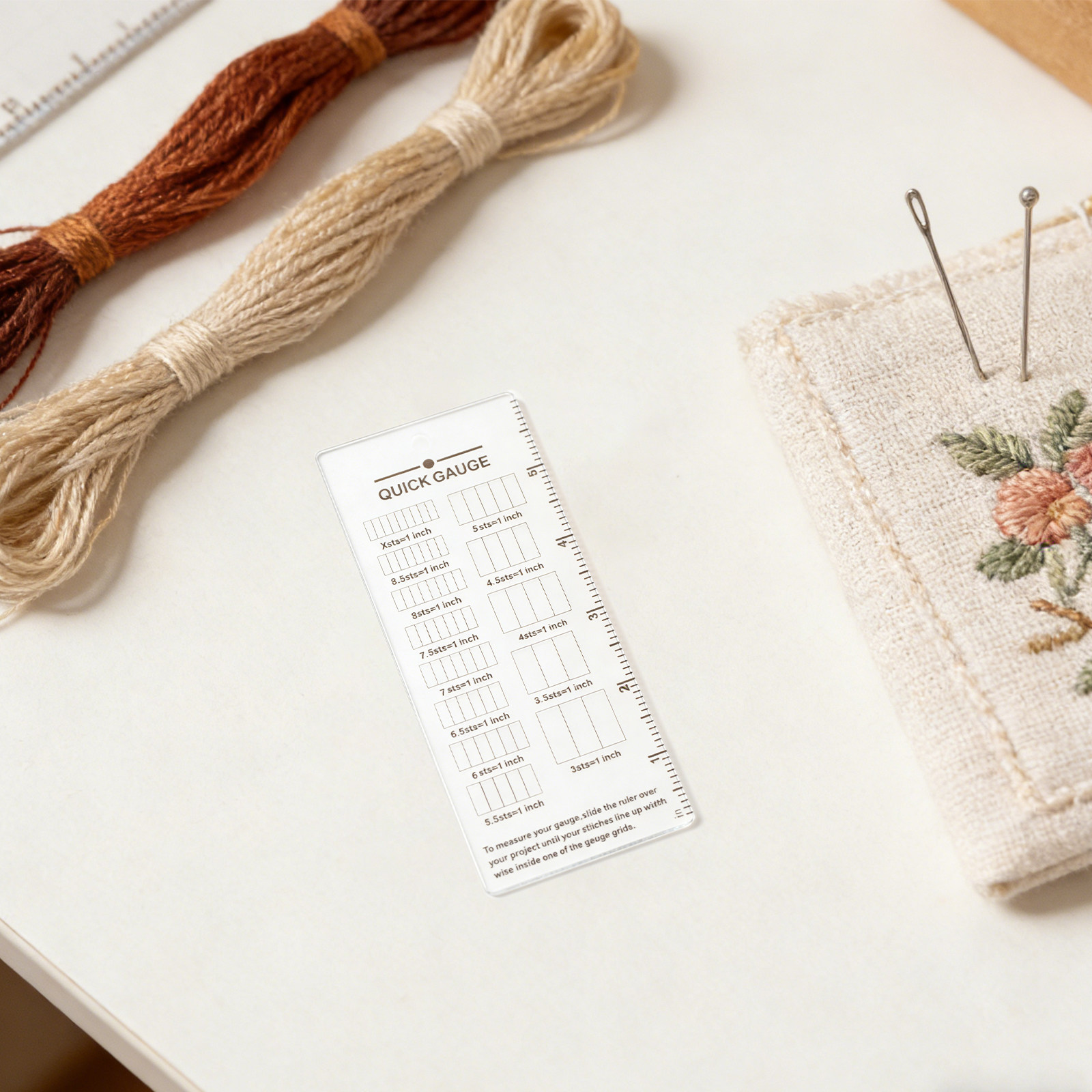 2Pcs Knitting Gauge Ruler Acry - đánh giá và giá Sewing Knit