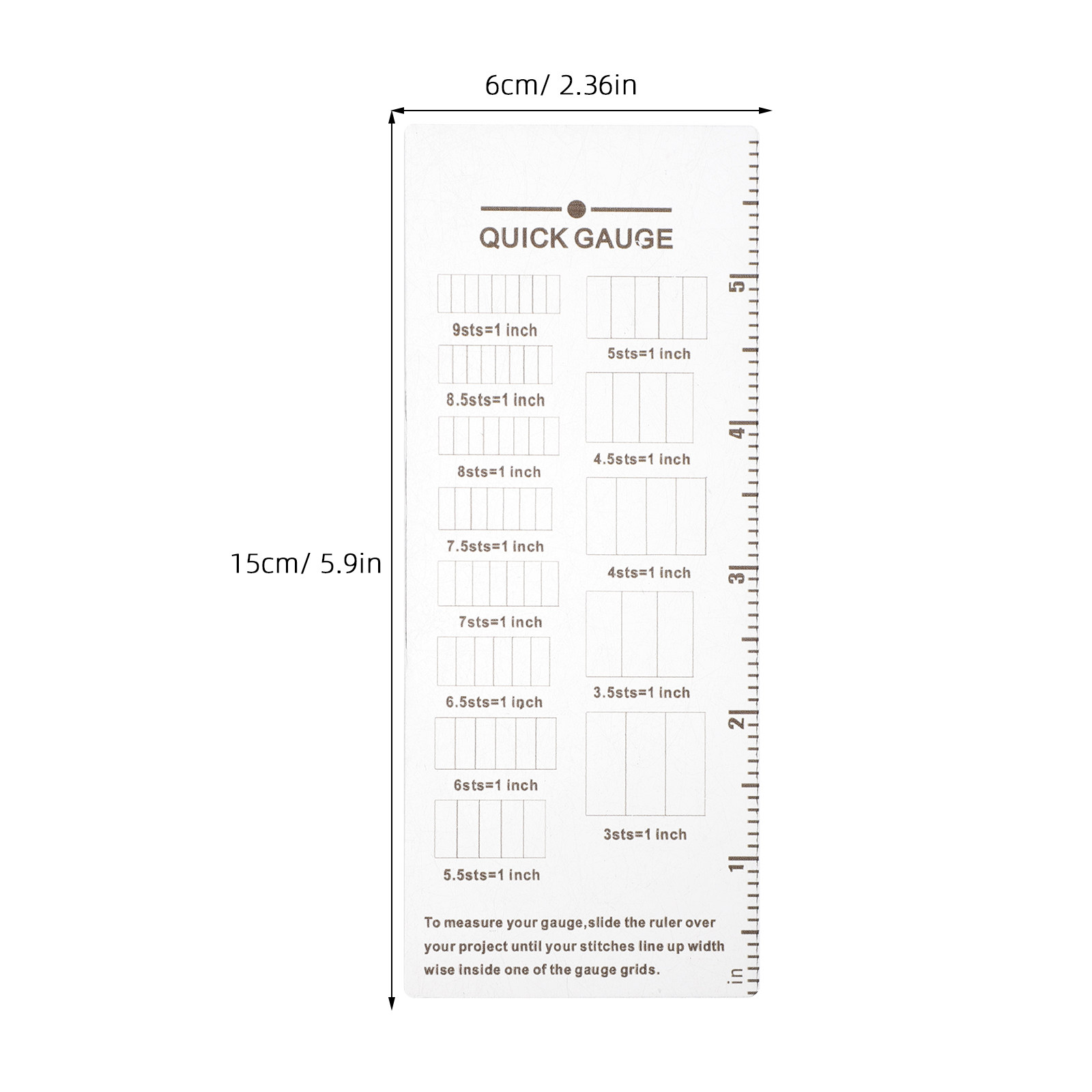 2Pcs Knitting Gauge Ruler Acry - đánh giá và giá Sewing Knit