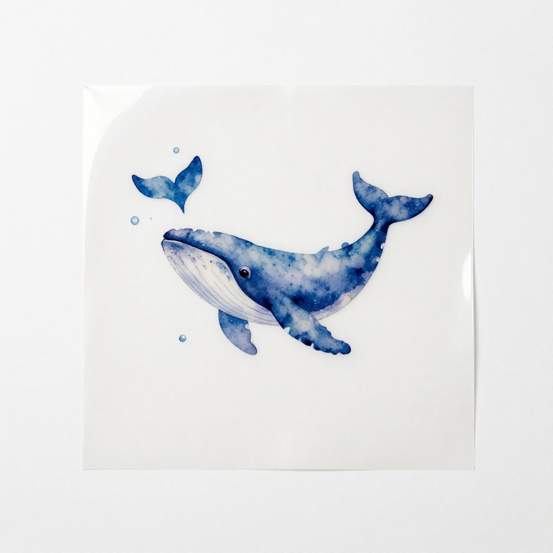 Watercolor Whale Heat Transfer - đánh giá và giá Iron On Patch
