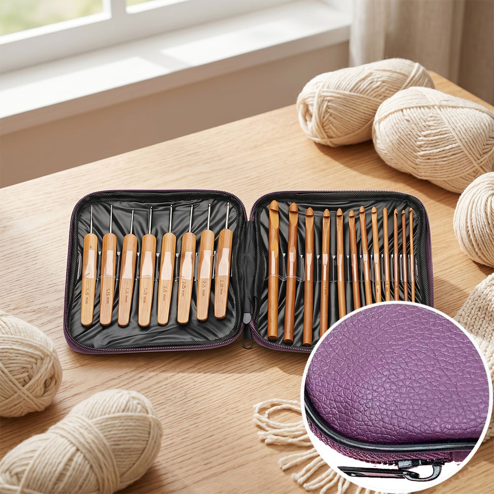 74pcs Bamboo Crochet Hooks Set - đánh giá và giá Sewing Knit