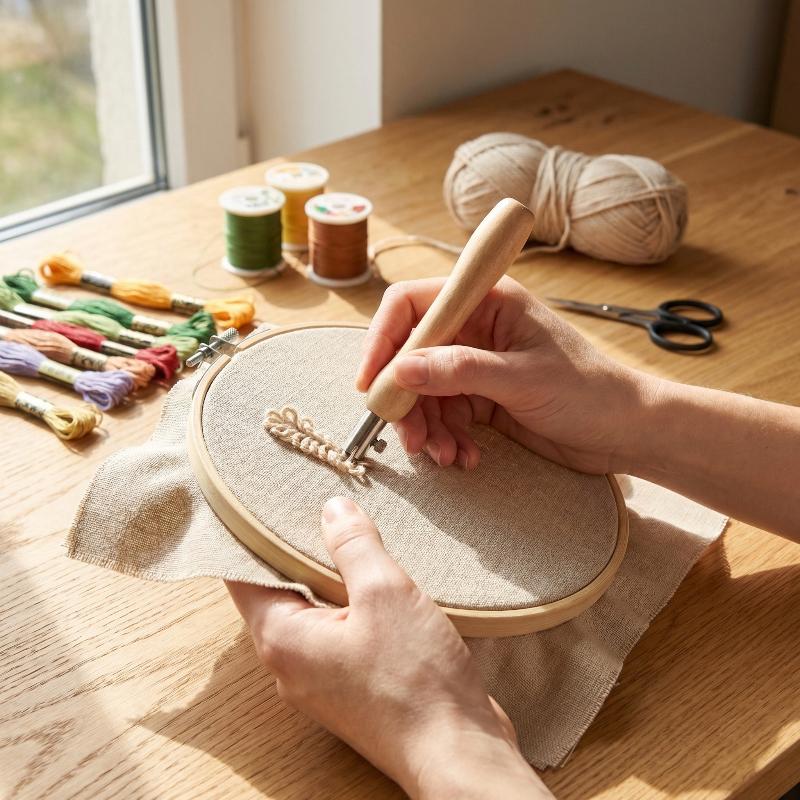 Simple Embroidery DIY Adjustab - đánh giá và giá Is Sewing Textile Art