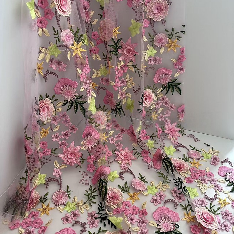 90x130cm 3D Floral Embroidered - đánh giá và giá Textile And Sewing Supply