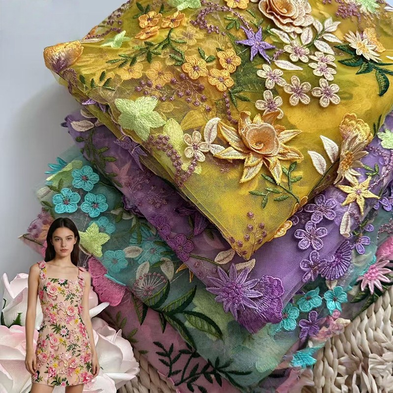 90x130cm 3D Floral Embroidered - đánh giá và giá Textile And Sewing Supply