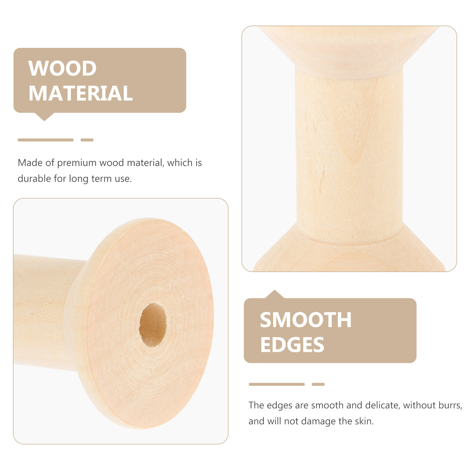 5Pcs Natural Wooden Spools Woo - đánh giá và giá Sewing Knit
