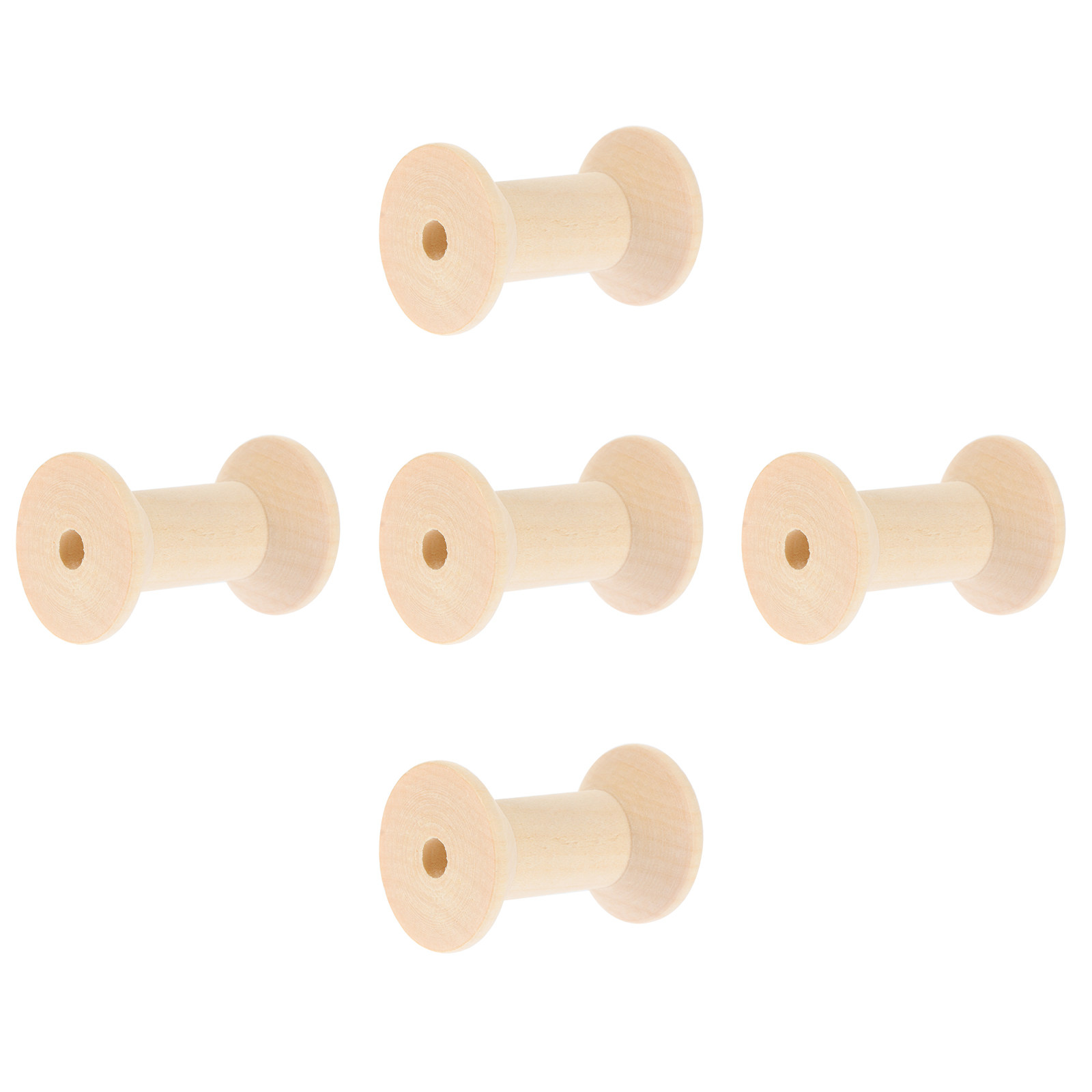 5Pcs Natural Wooden Spools Woo - đánh giá và giá Sewing Knit