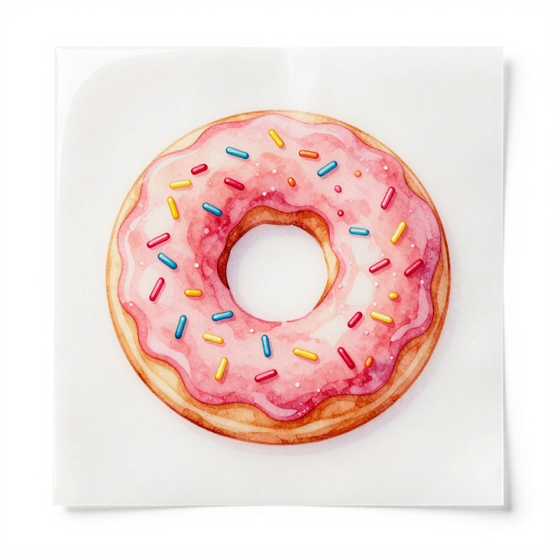 Watercolor Donut Heat Transfer - đánh giá và giá Iron On Patch